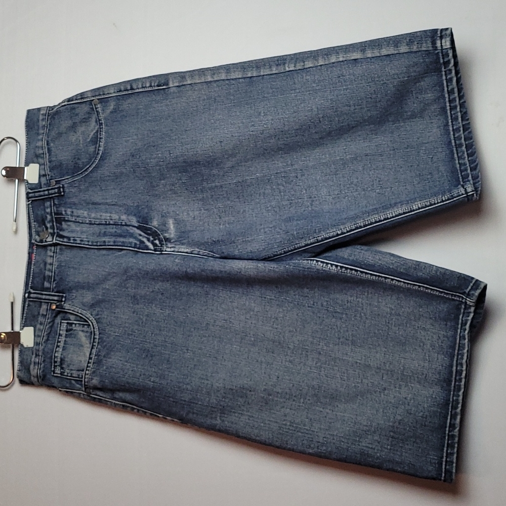 LINEA UOMO LU RELAXED STRAIGHT FIT DENIM JEANS SHORTS SIZE W34